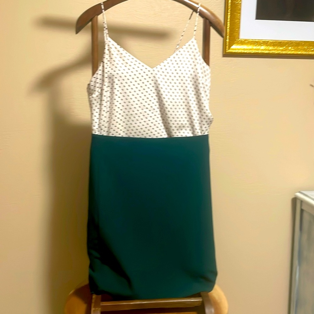 MM LaFleur Pine Green side zip pencil skirt
